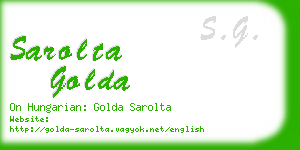 sarolta golda business card